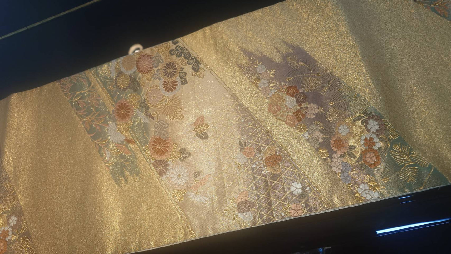 ピアノテーブルランナー(きもの帯)